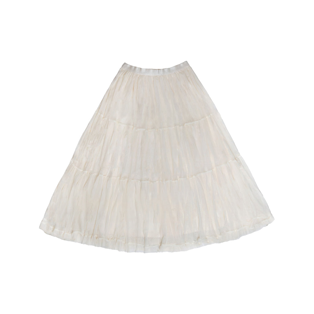 Cream Flared Skirt