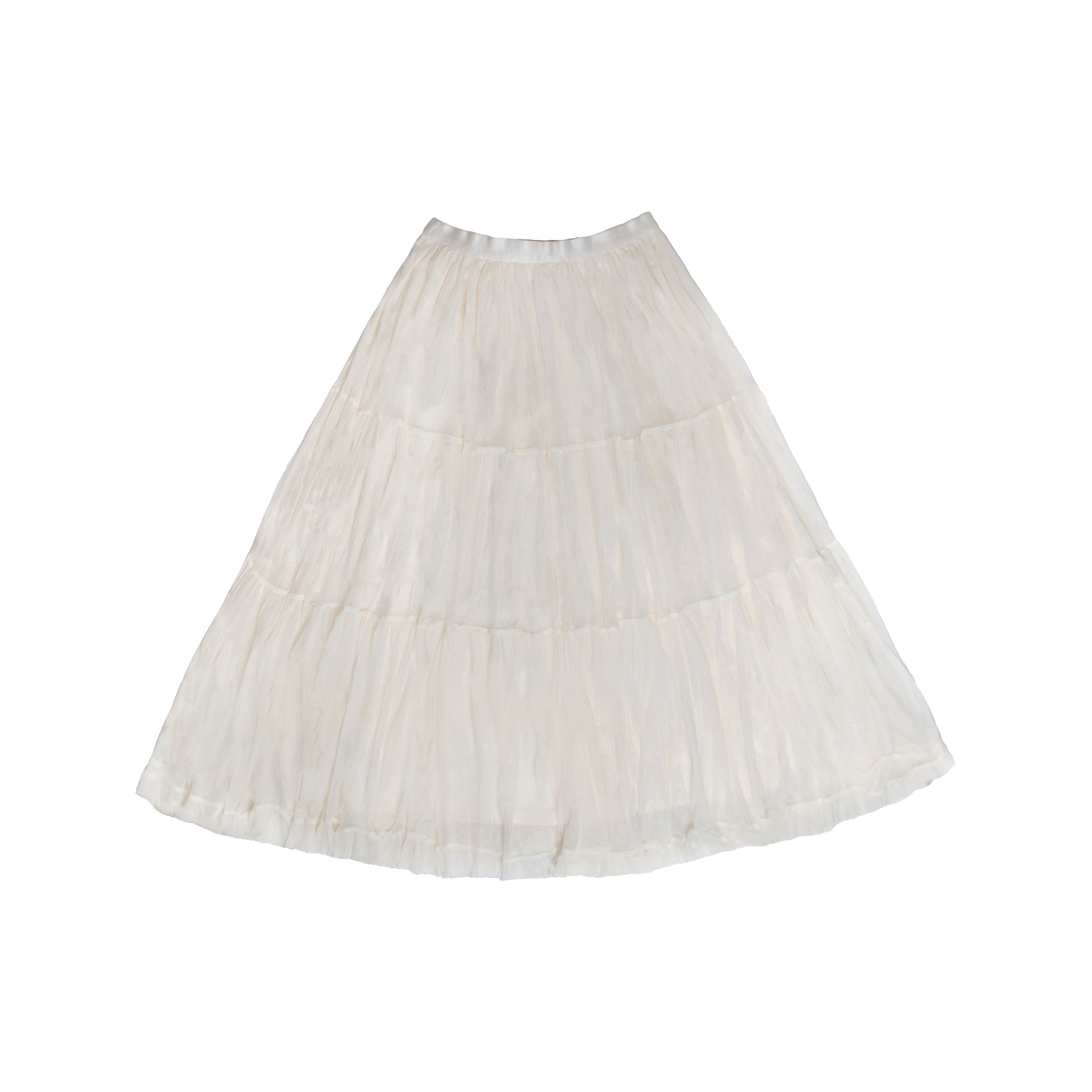 Cream Flared Skirt