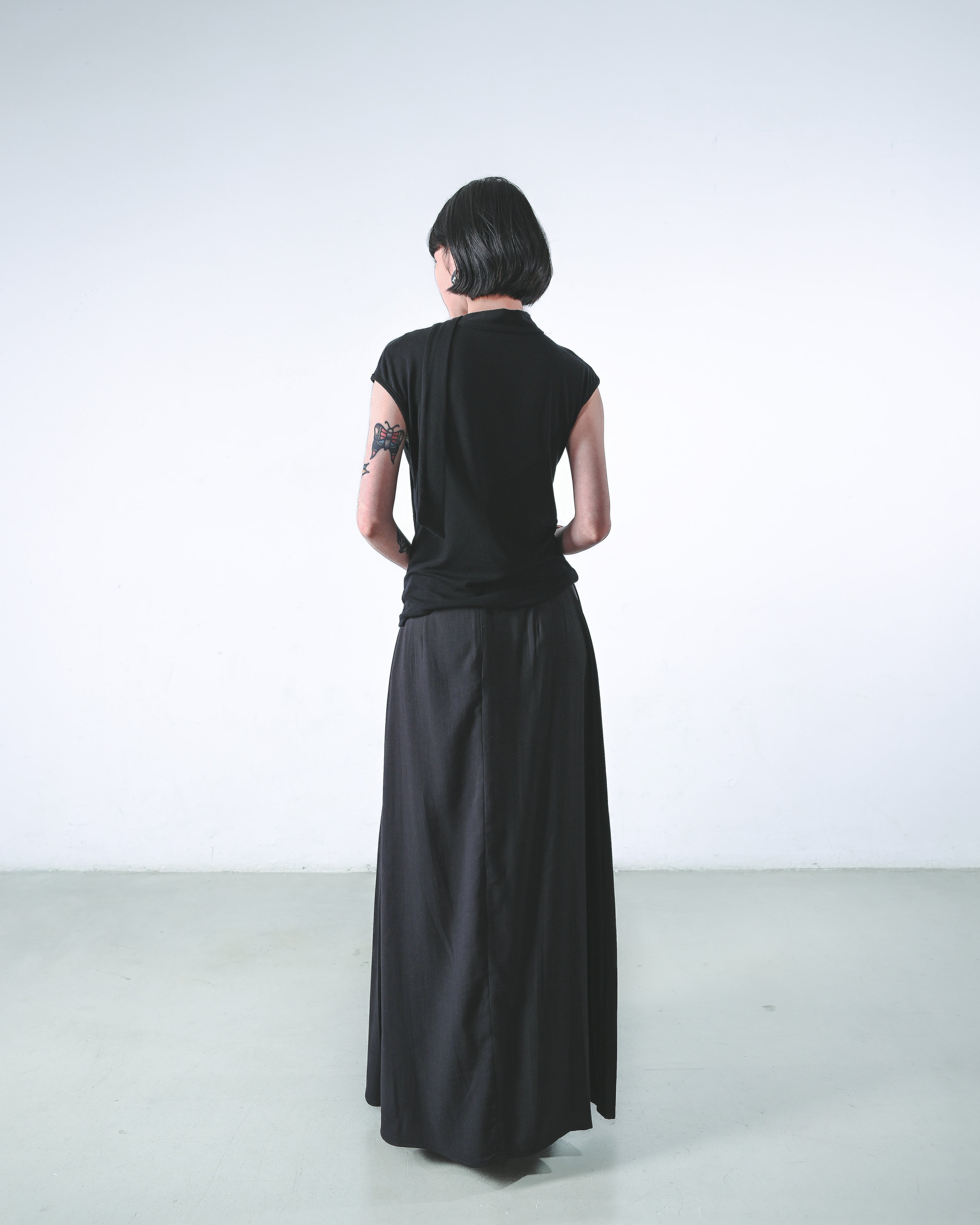 Flowing Wide-Leg Skirt Pants