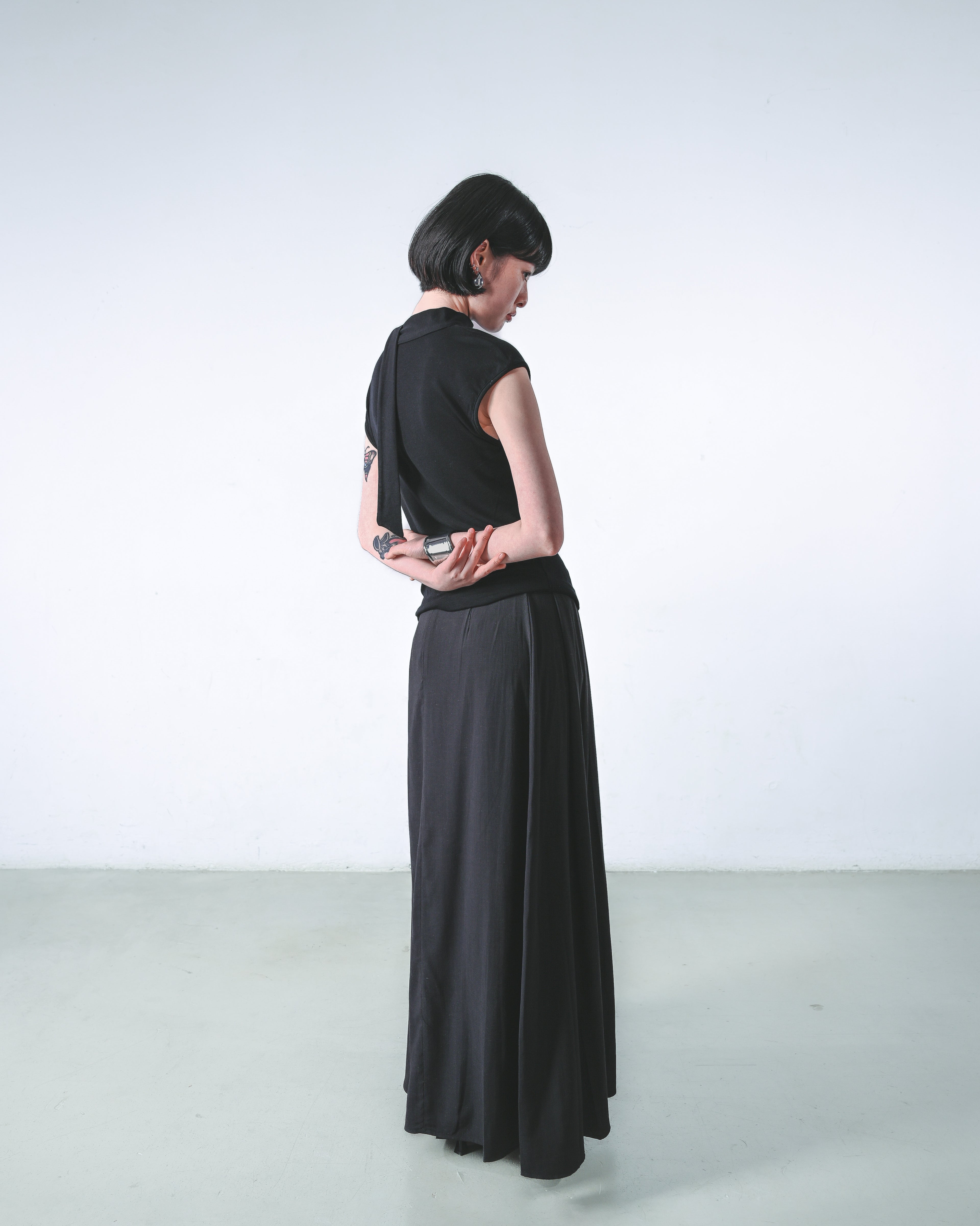 Tie‑Neck Knit Top