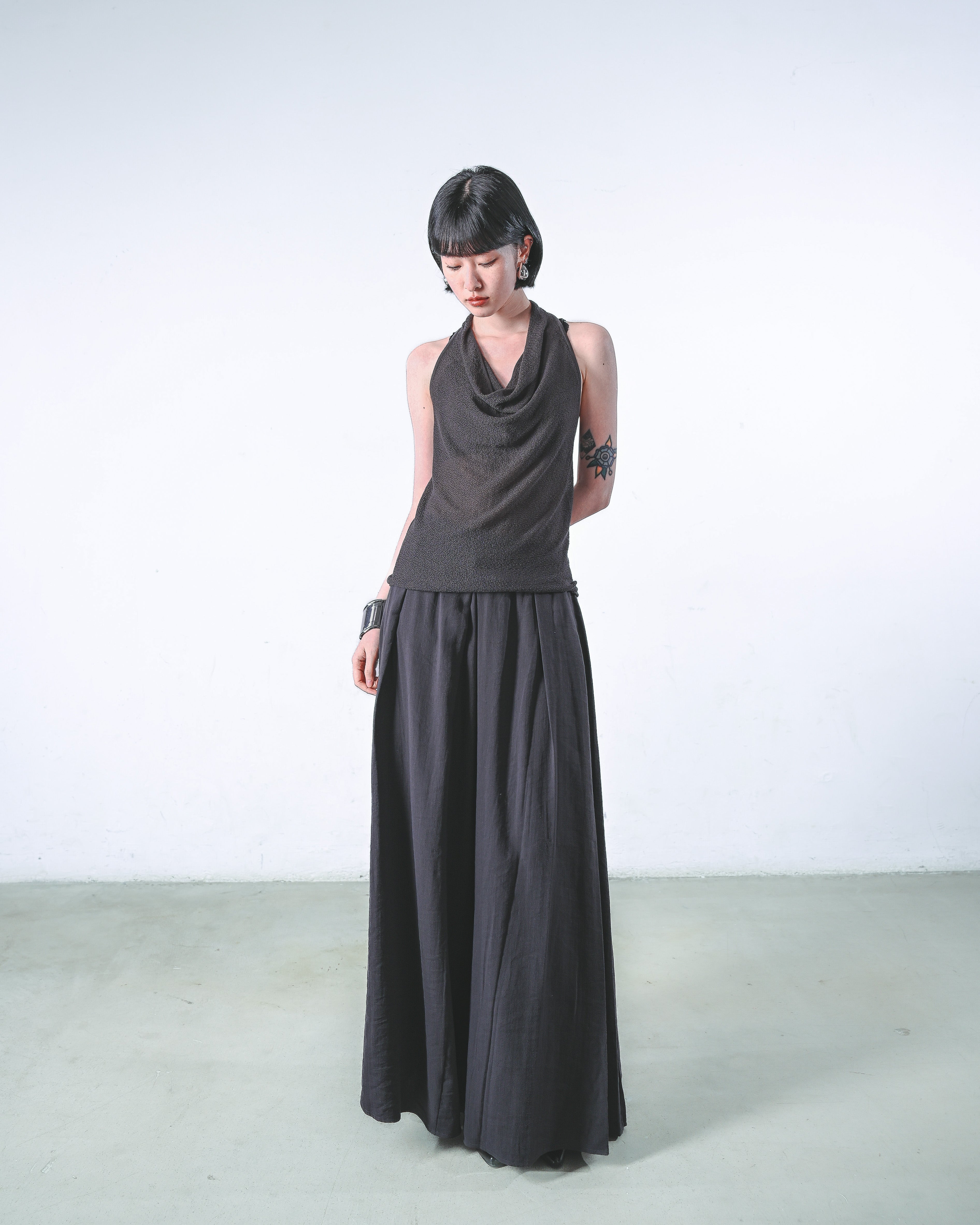 Flowing Wide-Leg Skirt Pants
