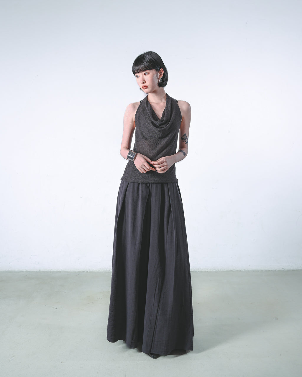 Flowing Wide-Leg Skirt Pants