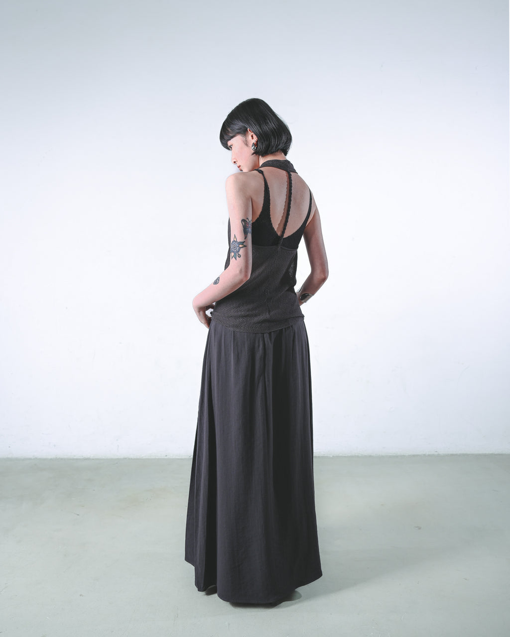 Flowing Wide-Leg Skirt Pants