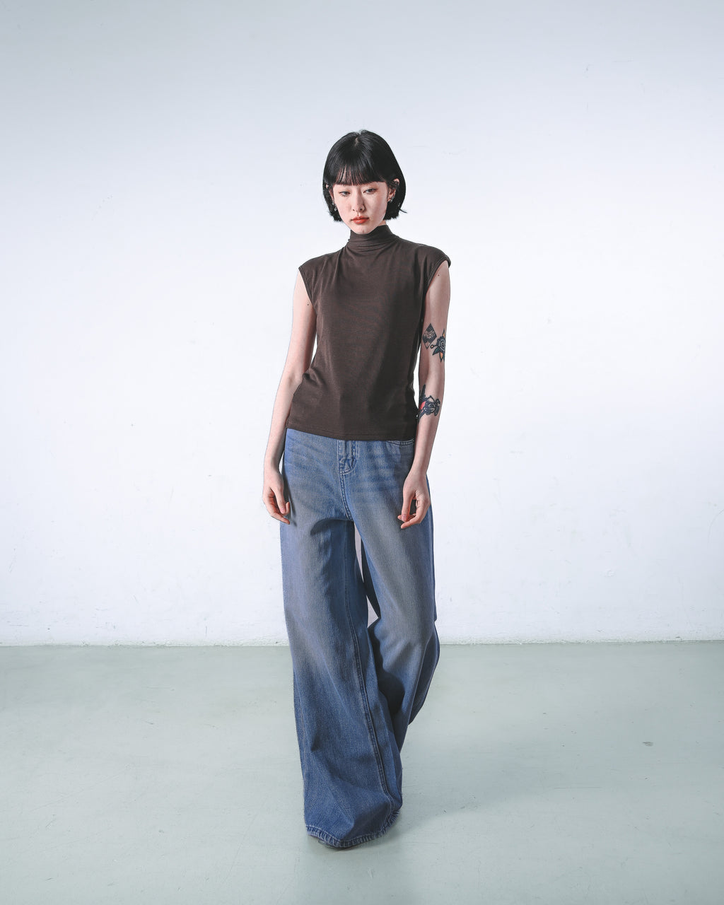 Tie‑Neck Knit Top