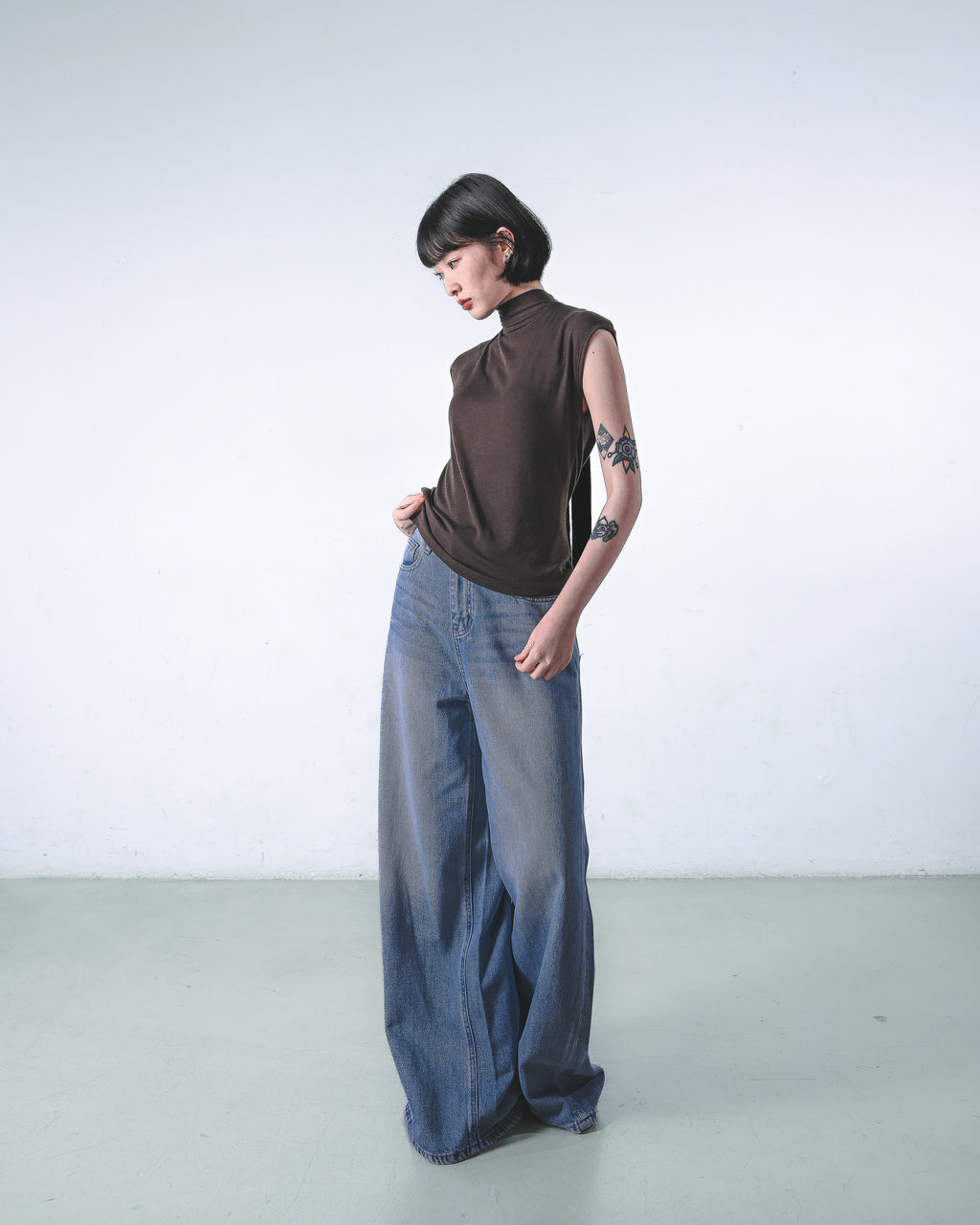 Tie‑Neck Knit Top