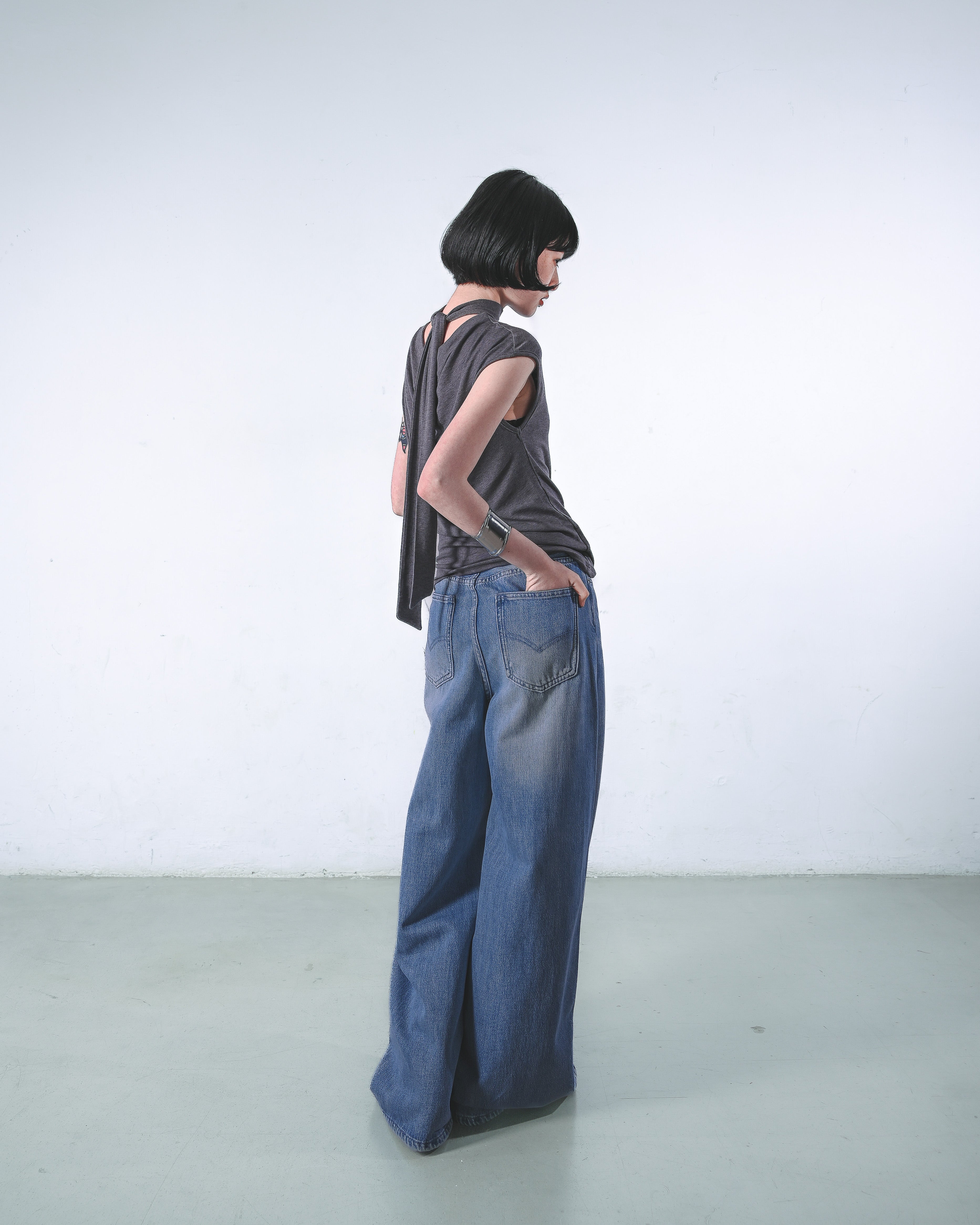 Flared Wide-Leg Jeans