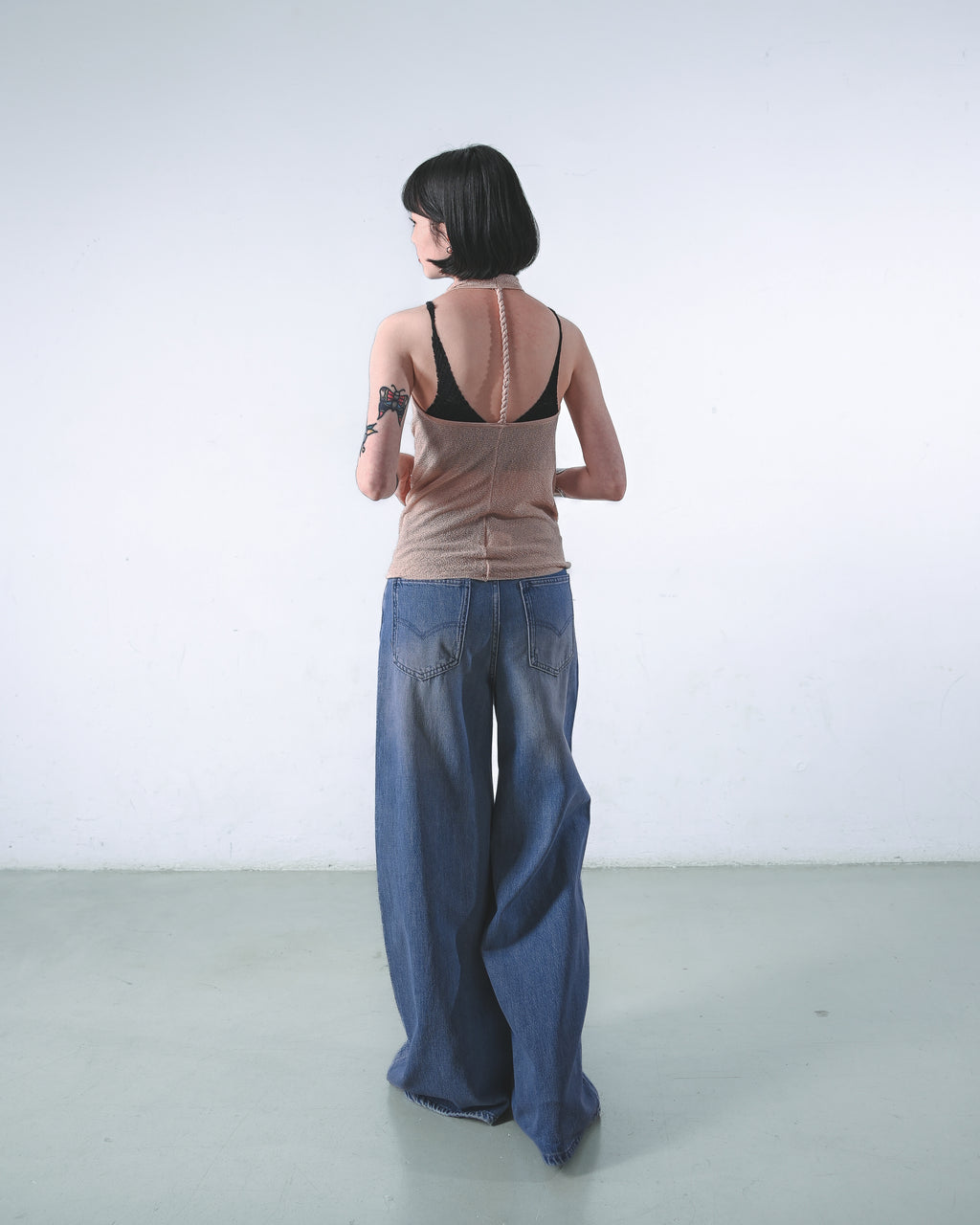 Flared Wide-Leg Jeans
