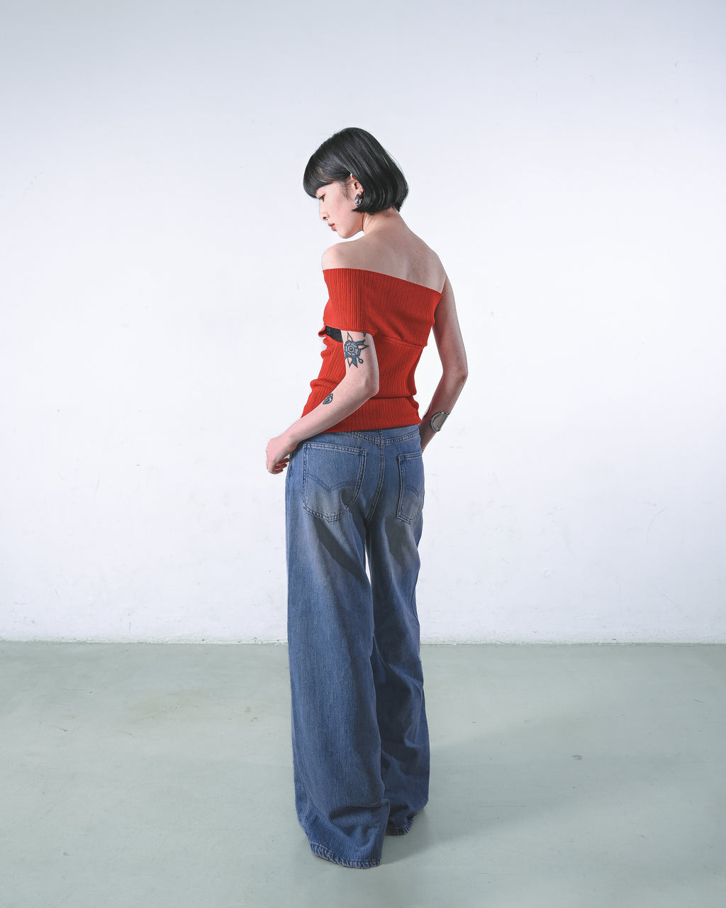 Flared Wide-Leg Jeans