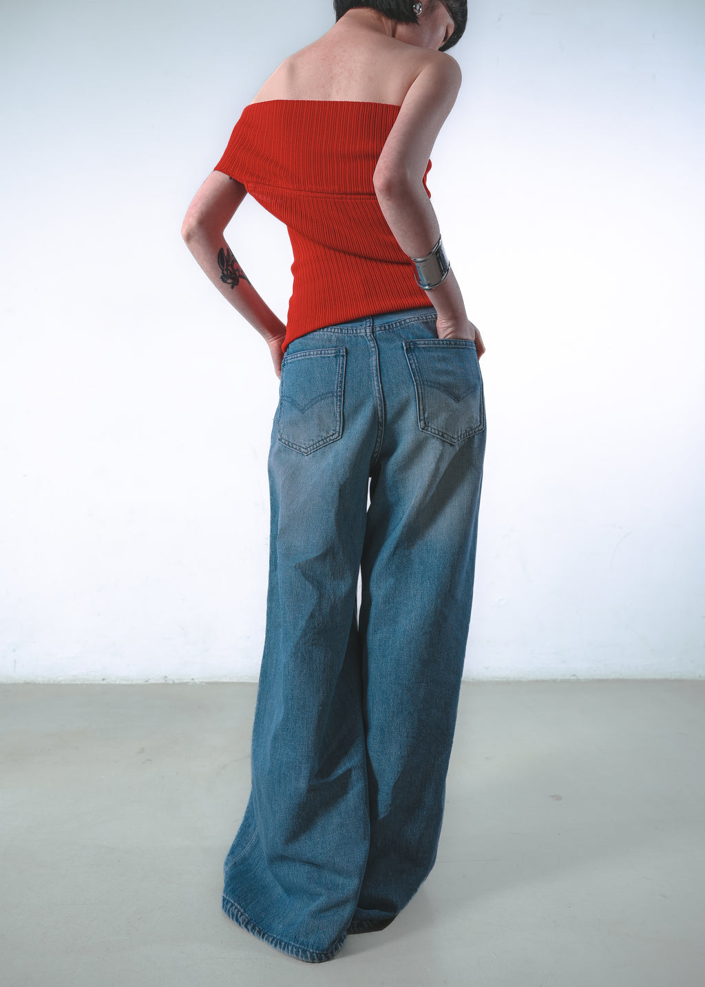 Flared Wide-Leg Jeans