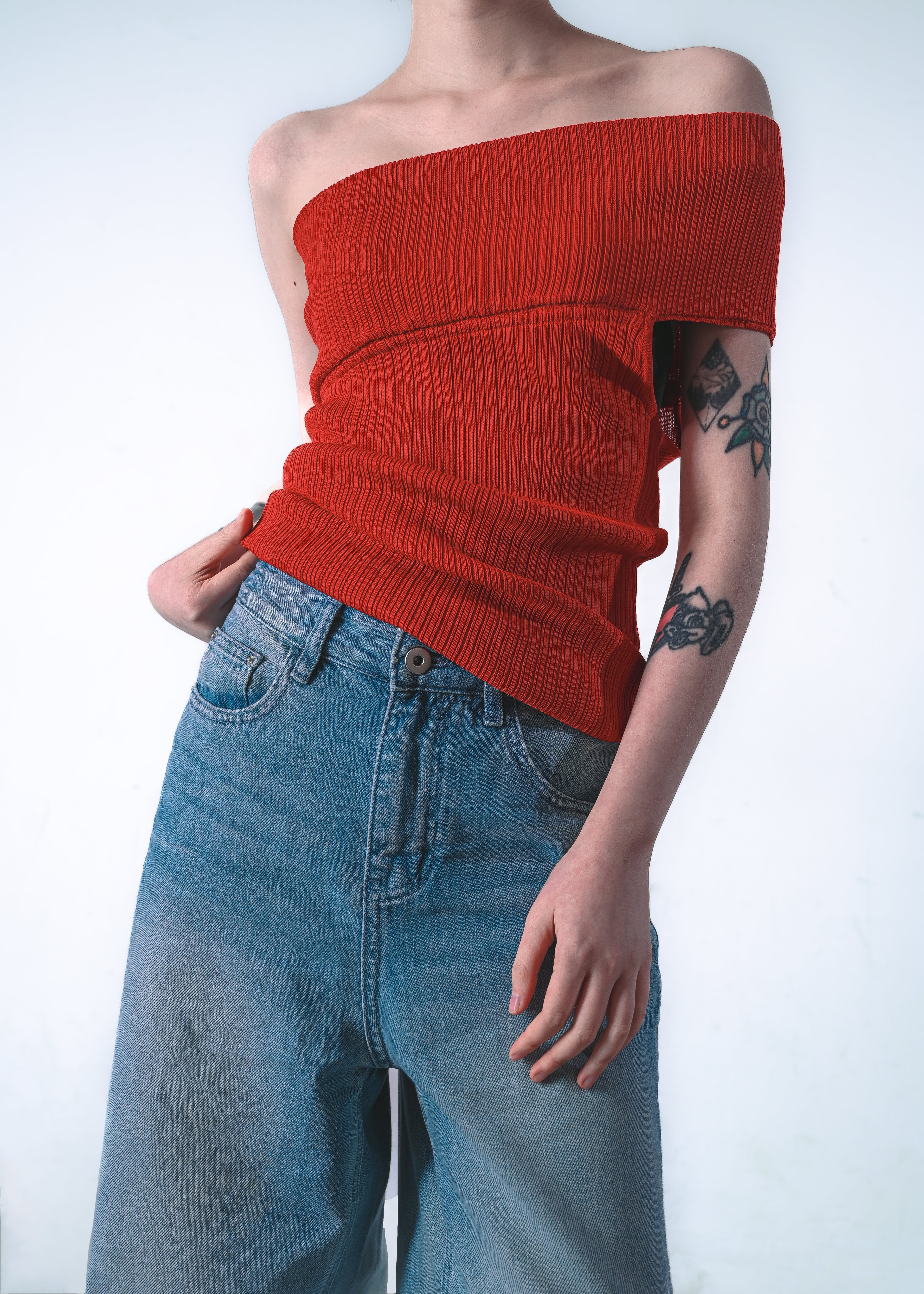 Flared Wide-Leg Jeans