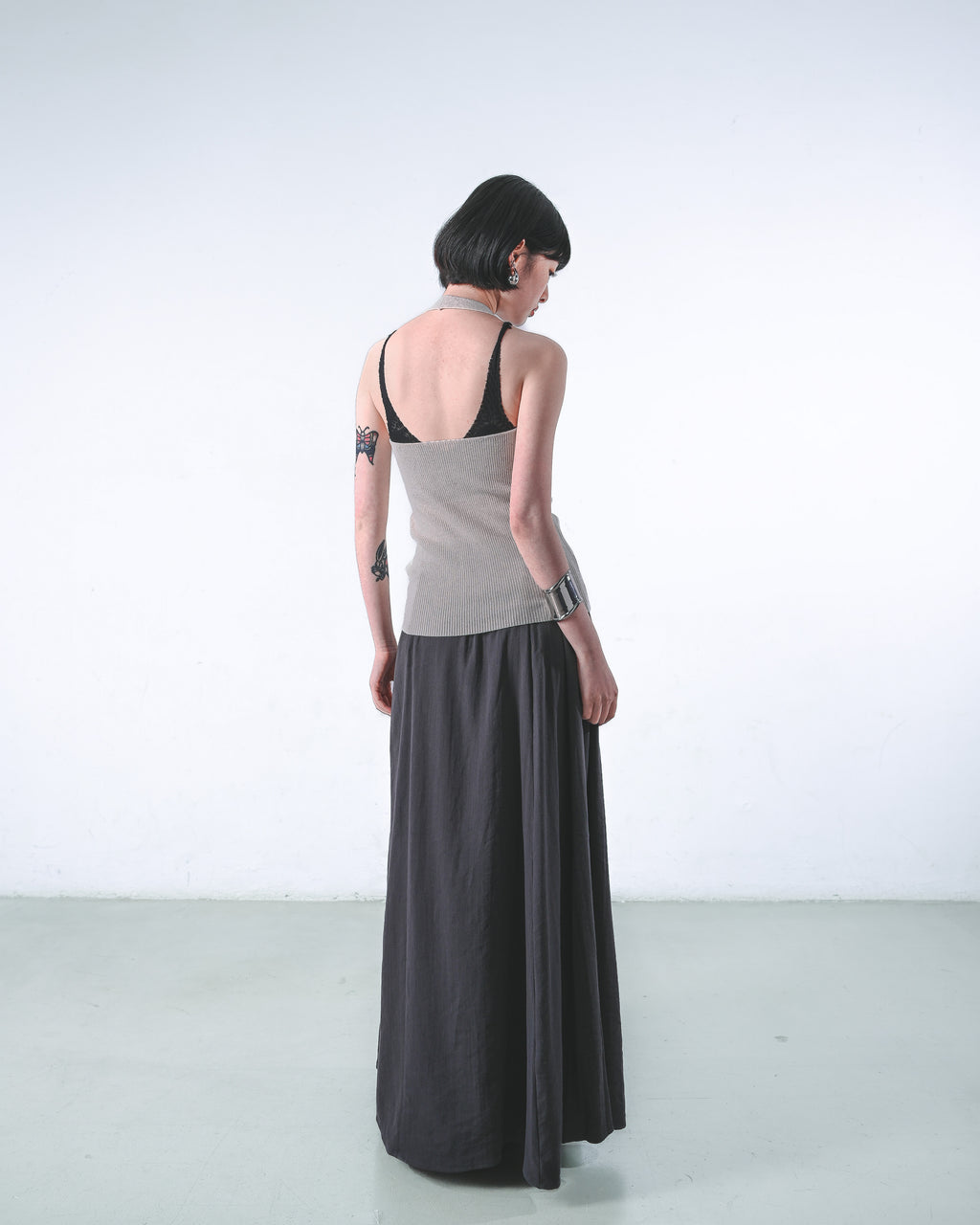 V‑Neck Open‑Back Knit Cami