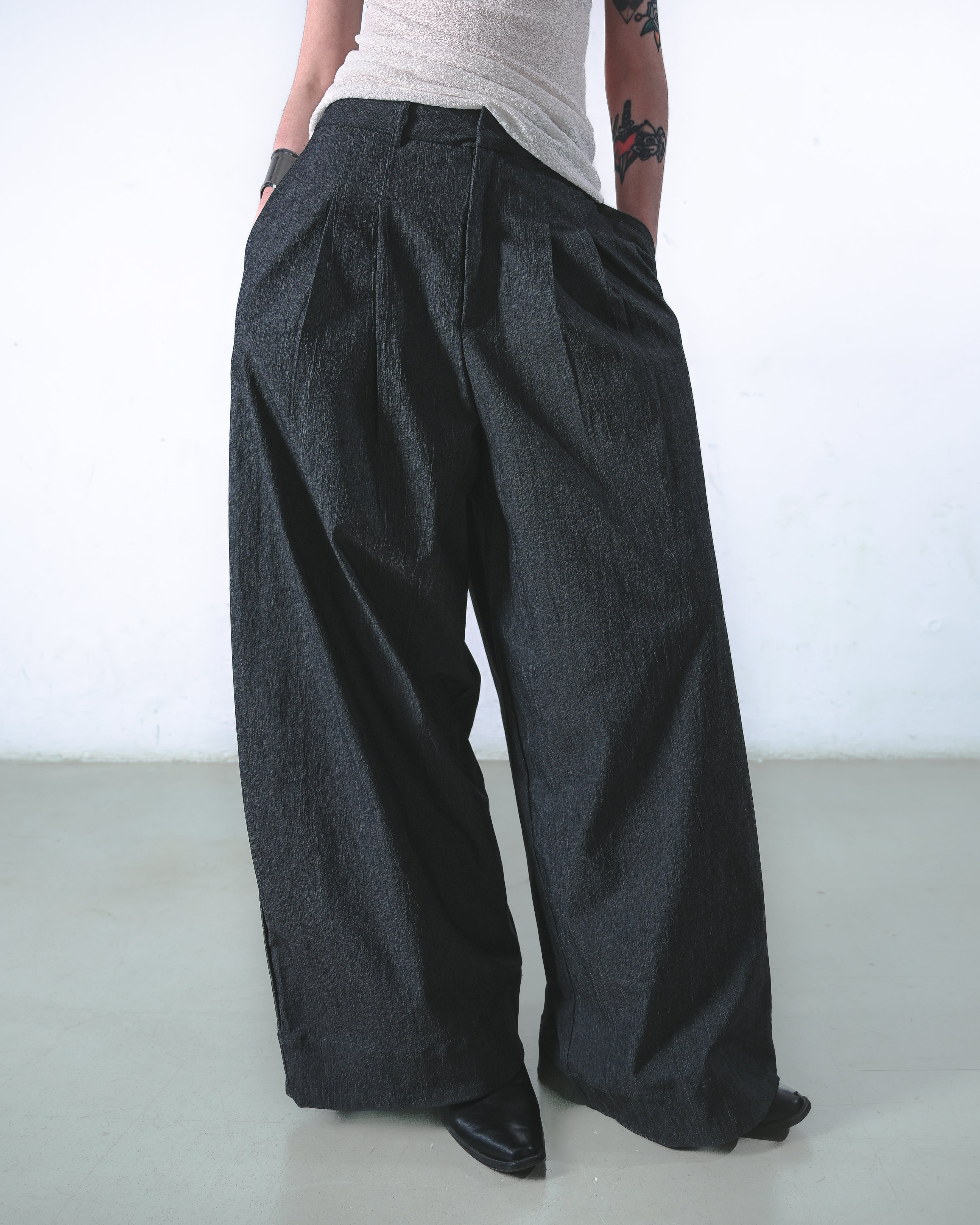 Wide-Leg Spring Trousers