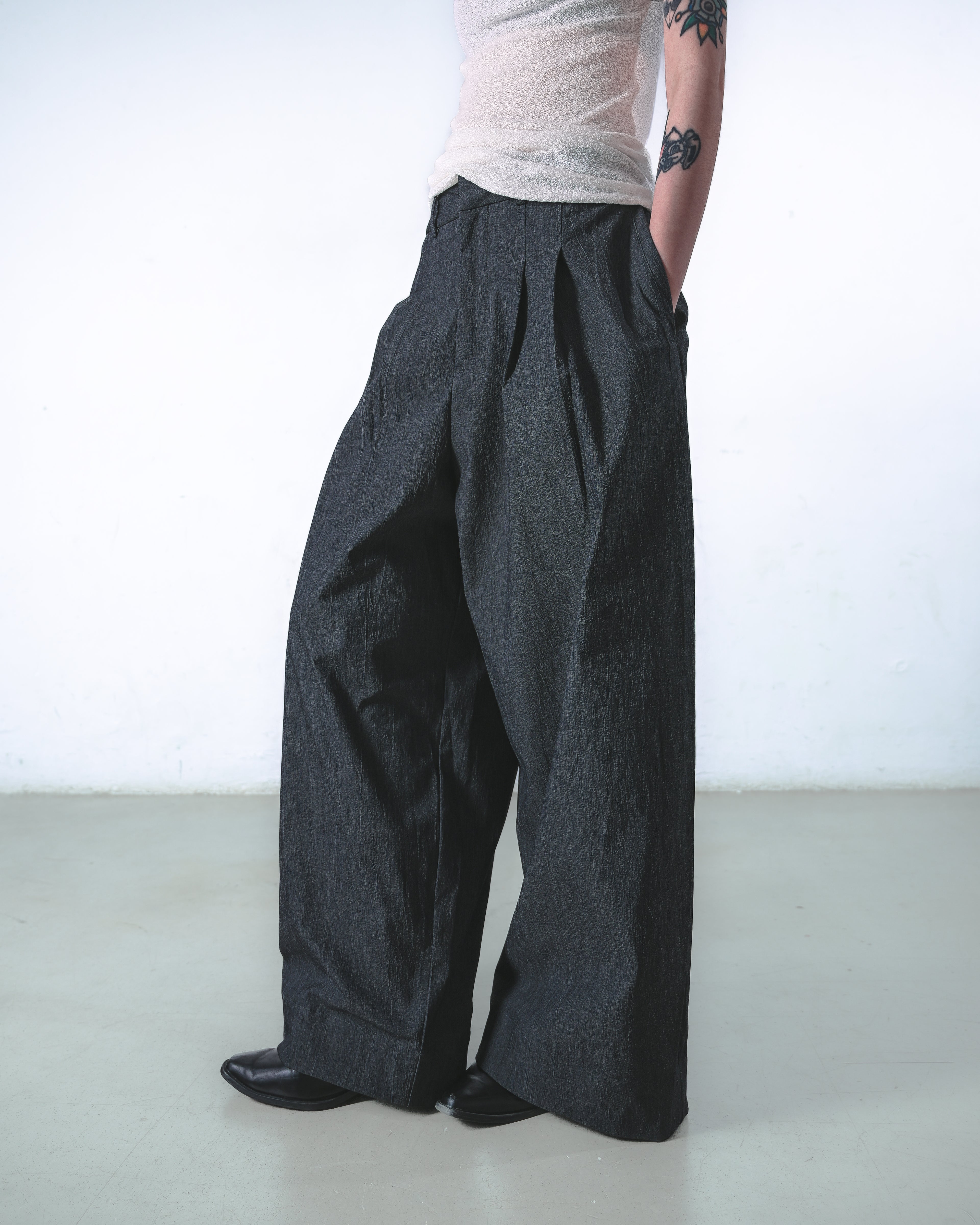 Wide-Leg Spring Trousers