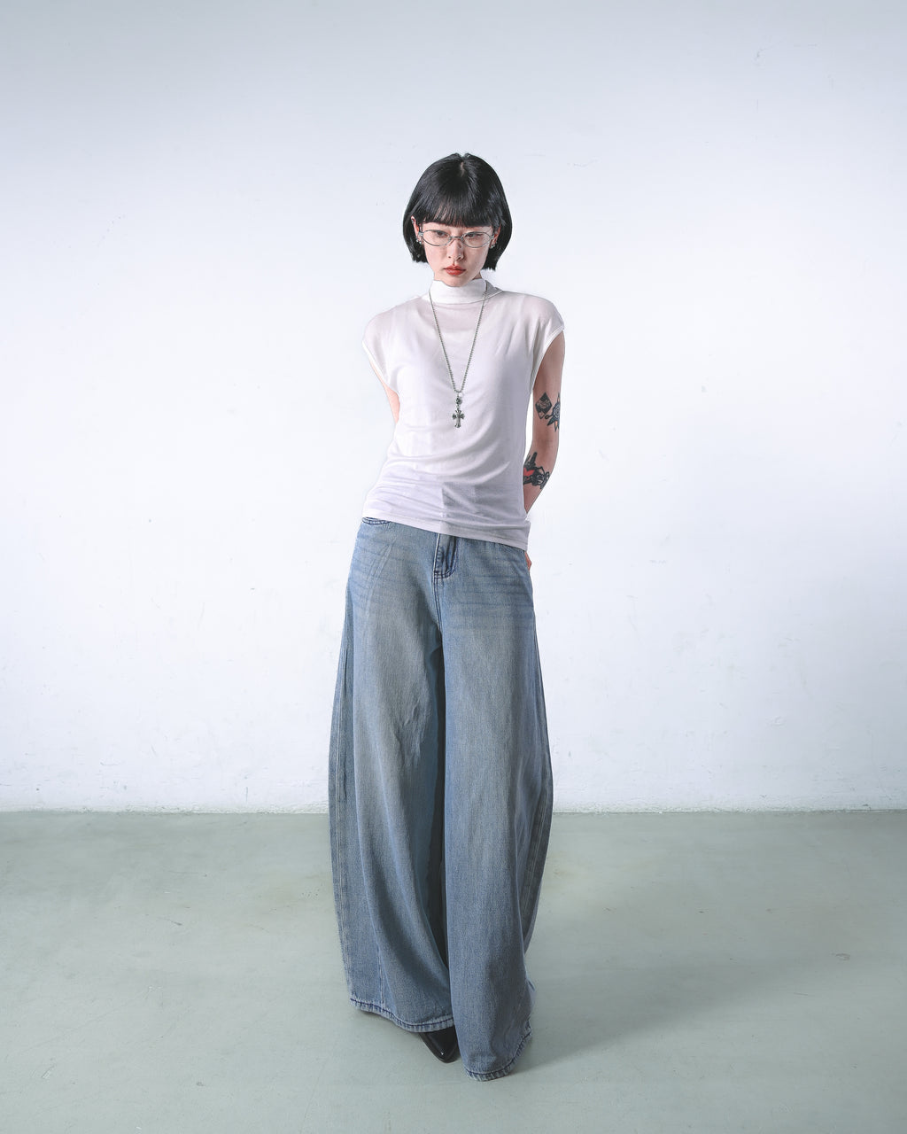 Tie‑Neck Knit Top
