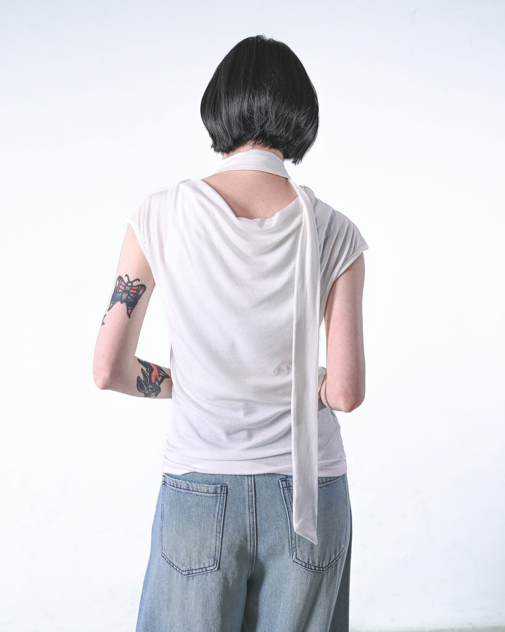 Tie‑Neck Knit Top