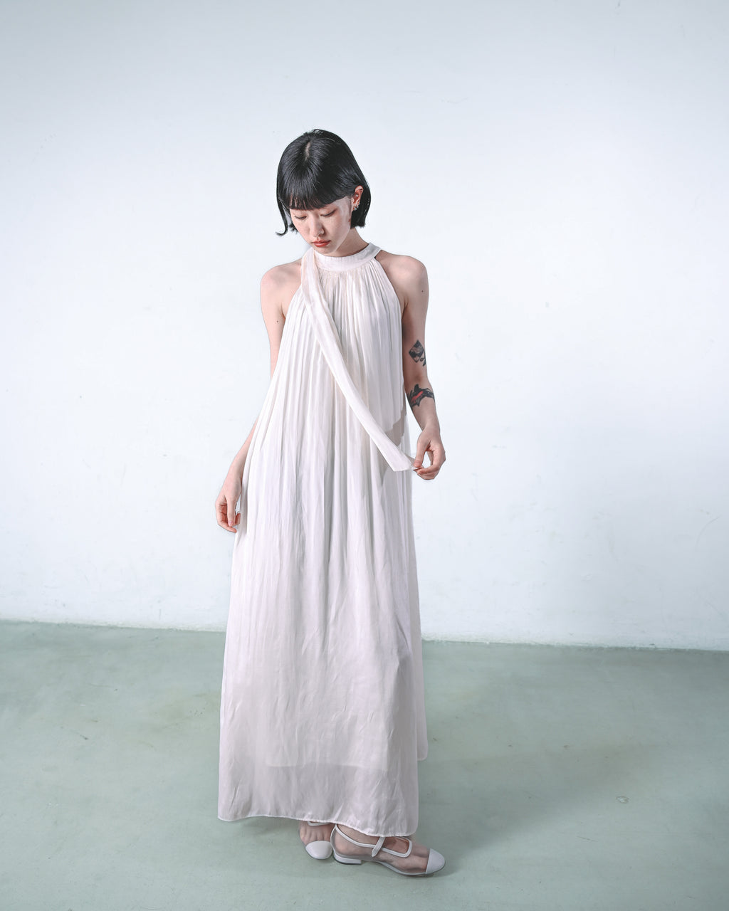 Halter-Neck Spring Dress
