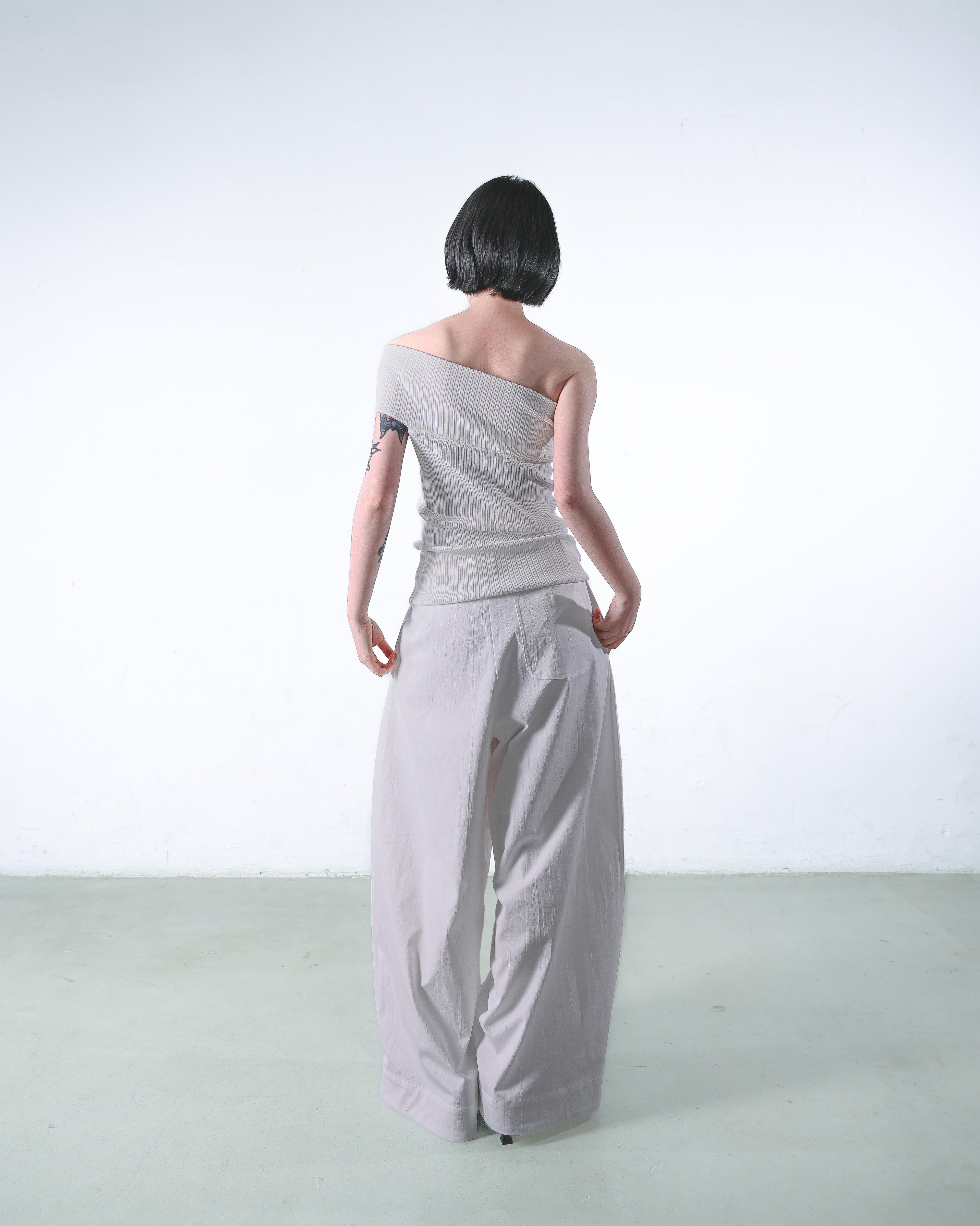 One-Shoulder Knit Tube Top