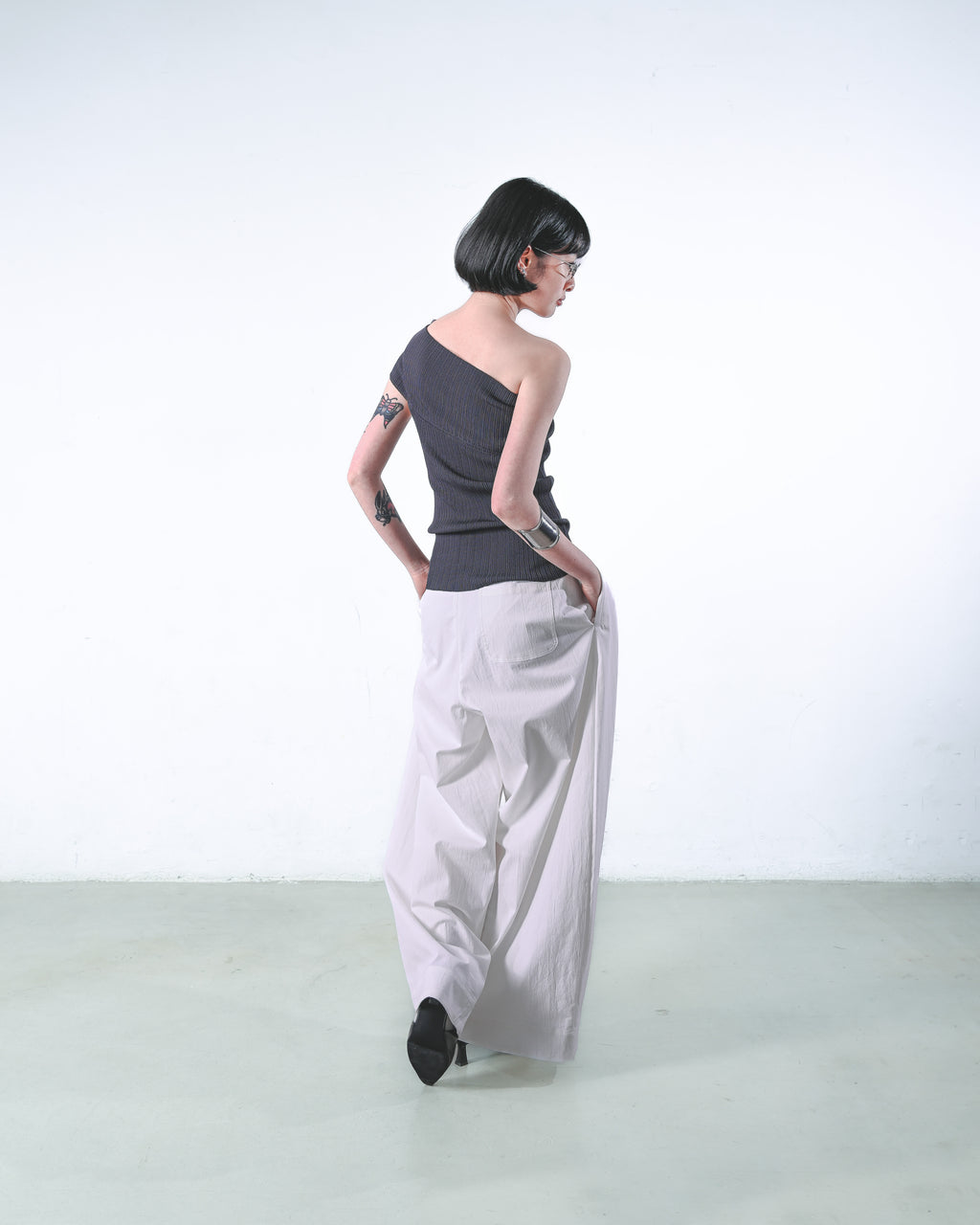 One-Shoulder Knit Tube Top