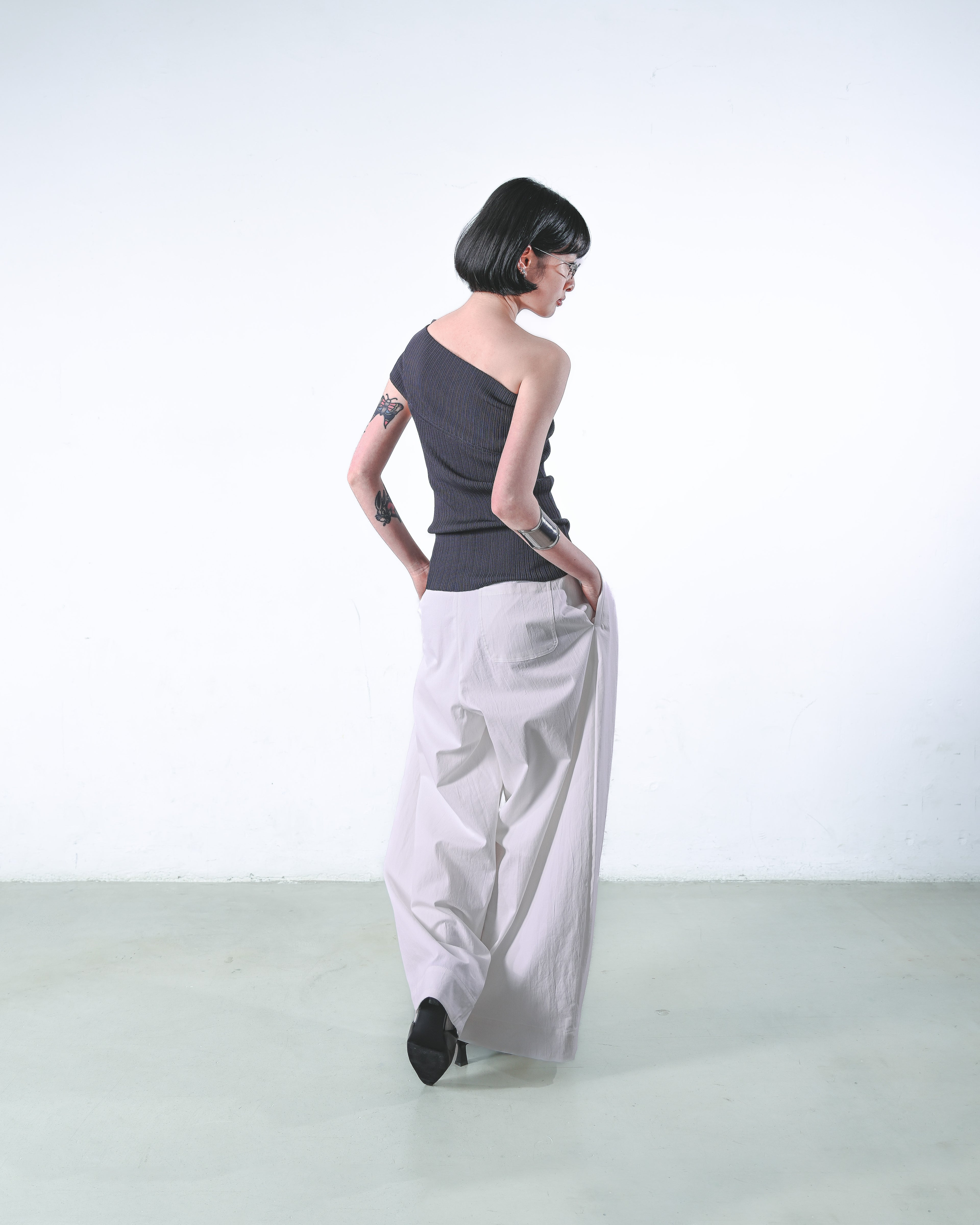 One-Shoulder Knit Tube Top