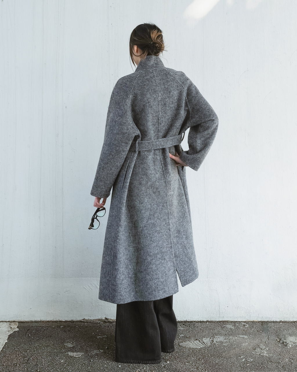 Turtleneck Dark Gray Long Coat