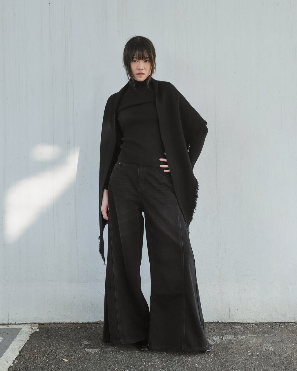 Knit Set - Turtleneck Sweater with Matching Scarf