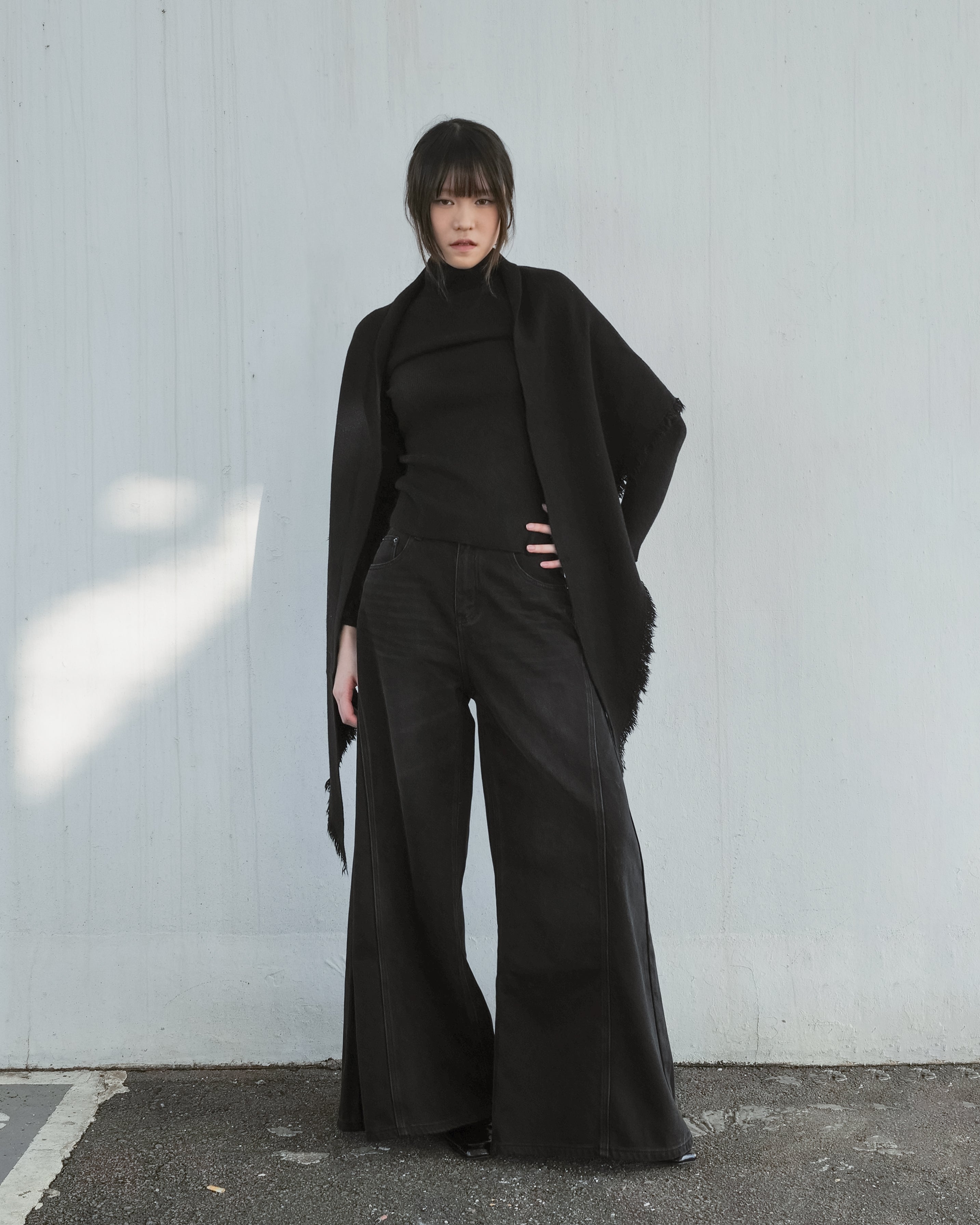 Knit Set - Turtleneck Sweater with Matching Scarf