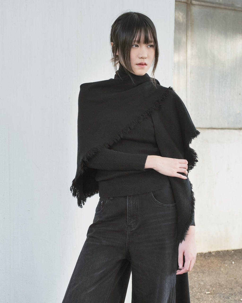 Knit Set - Turtleneck Sweater with Matching Scarf