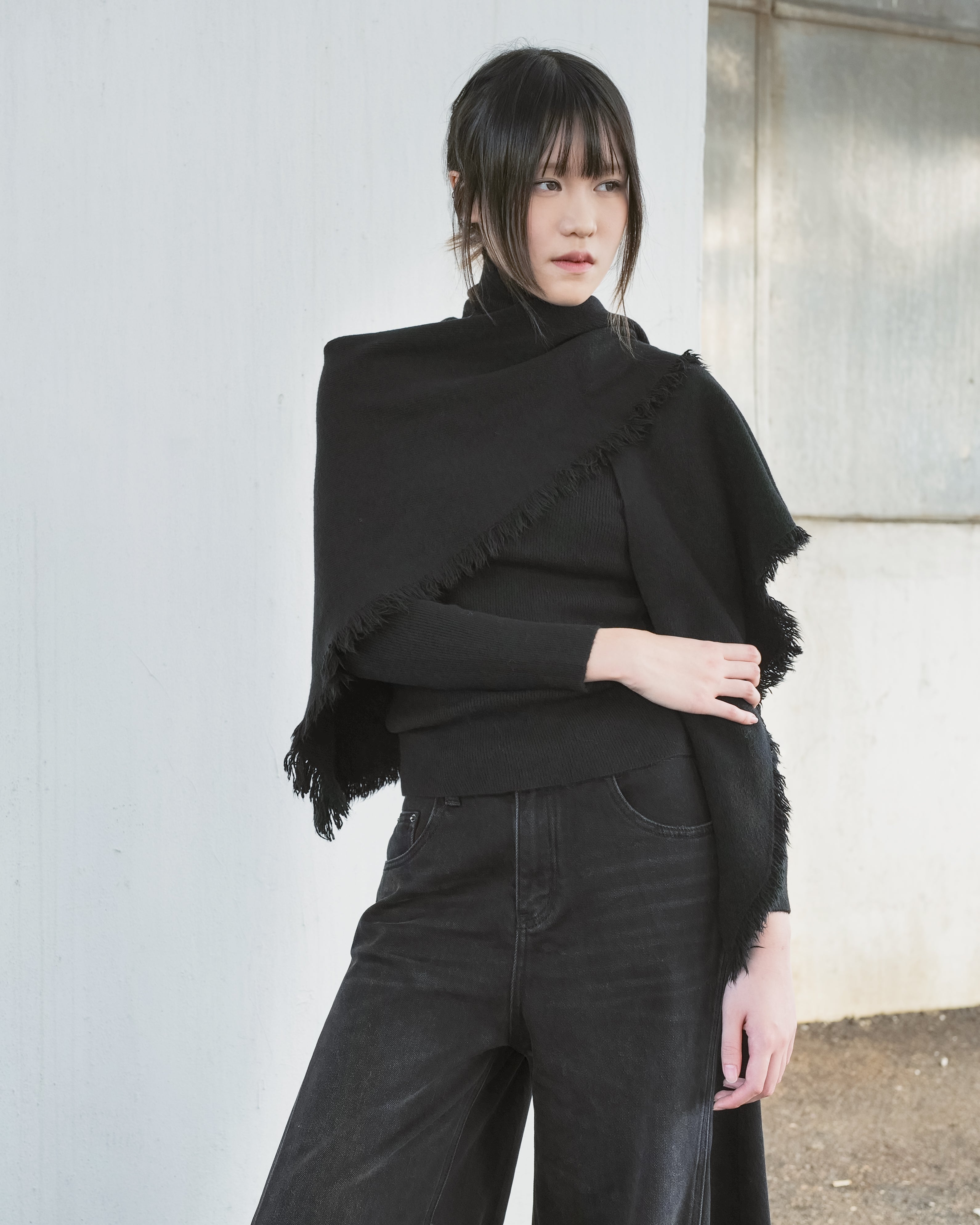 Knit Set - Turtleneck Sweater with Matching Scarf