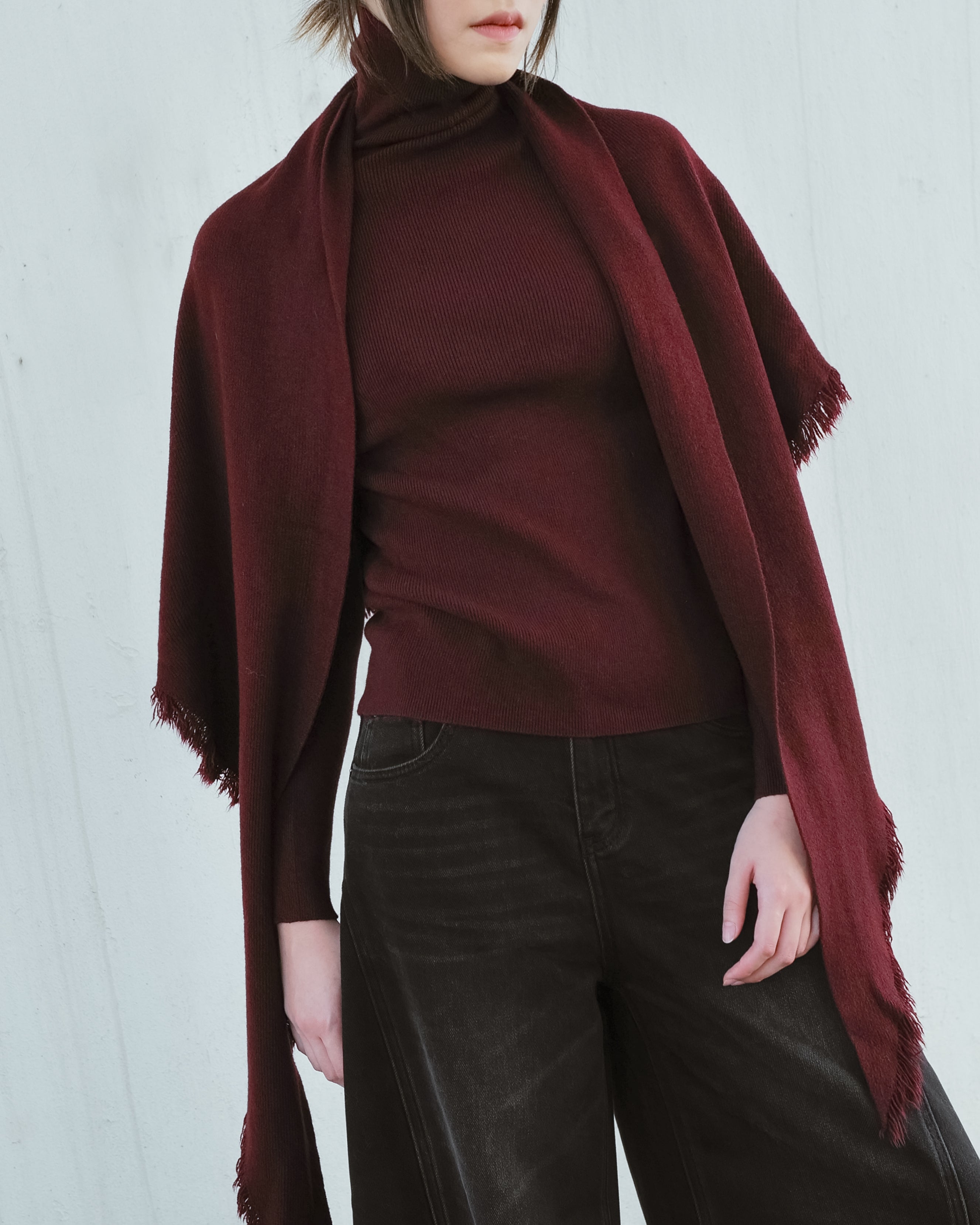 Knit Set - Turtleneck Sweater with Matching Scarf