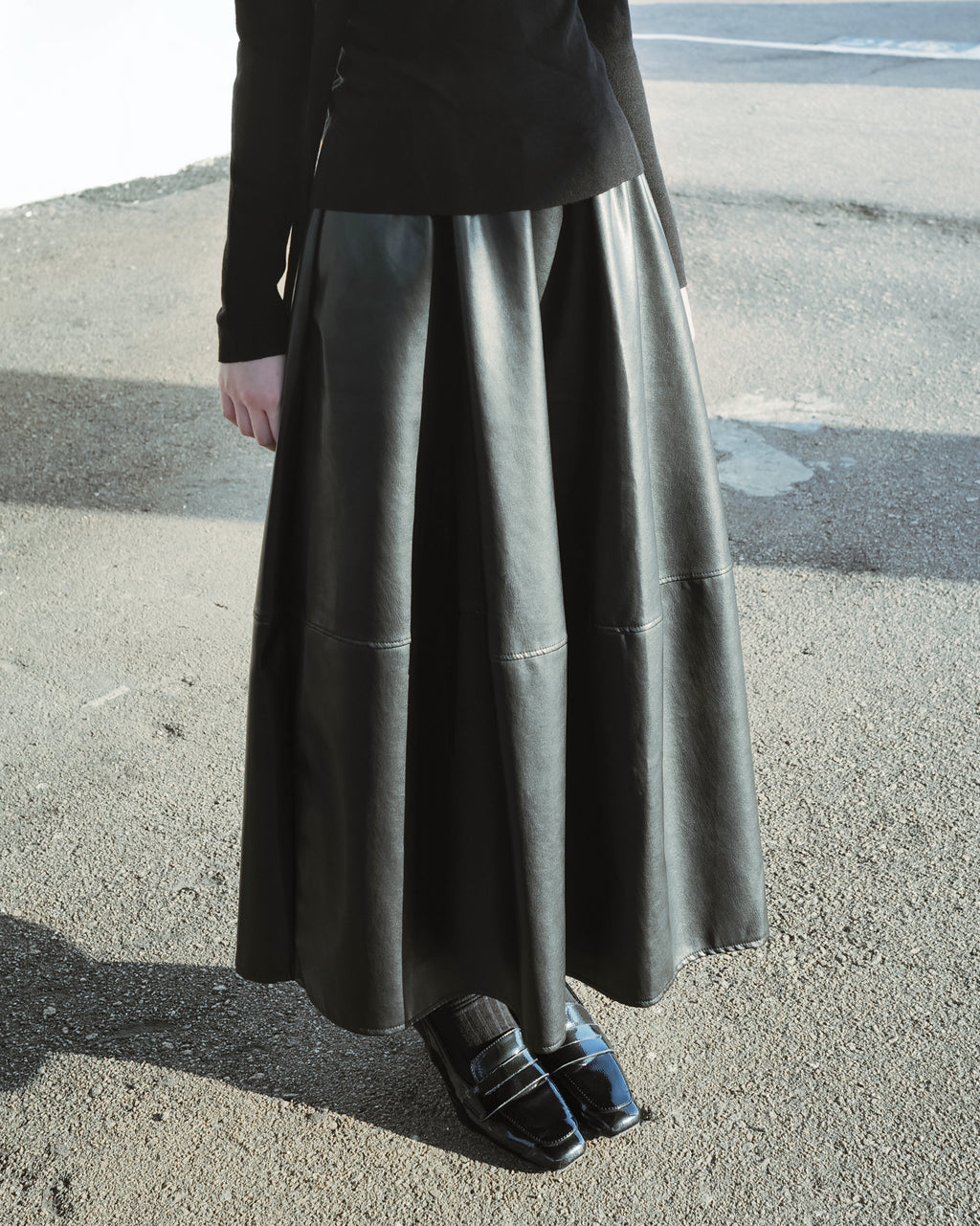 A-Line PU Skirt