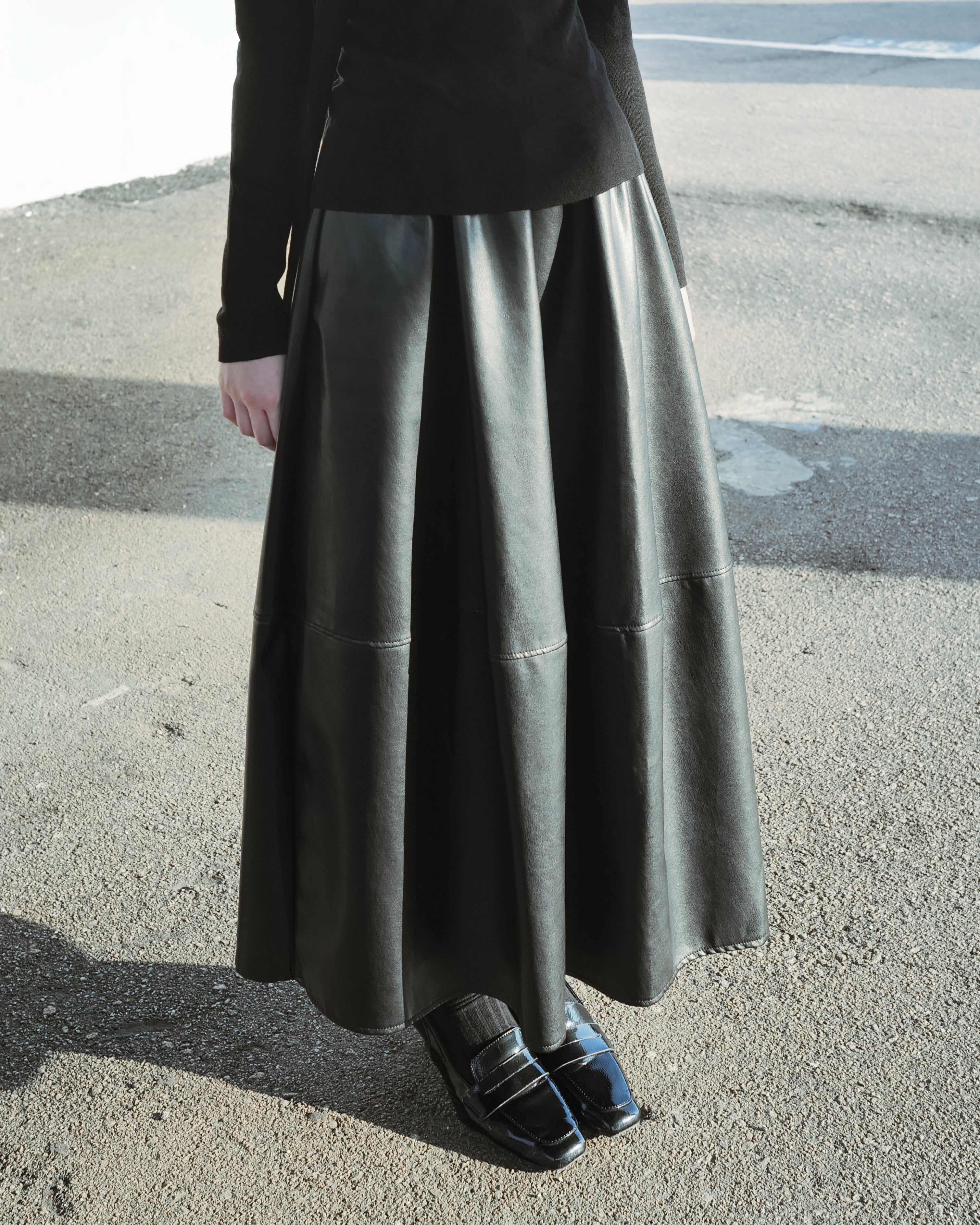 A-Line PU Skirt