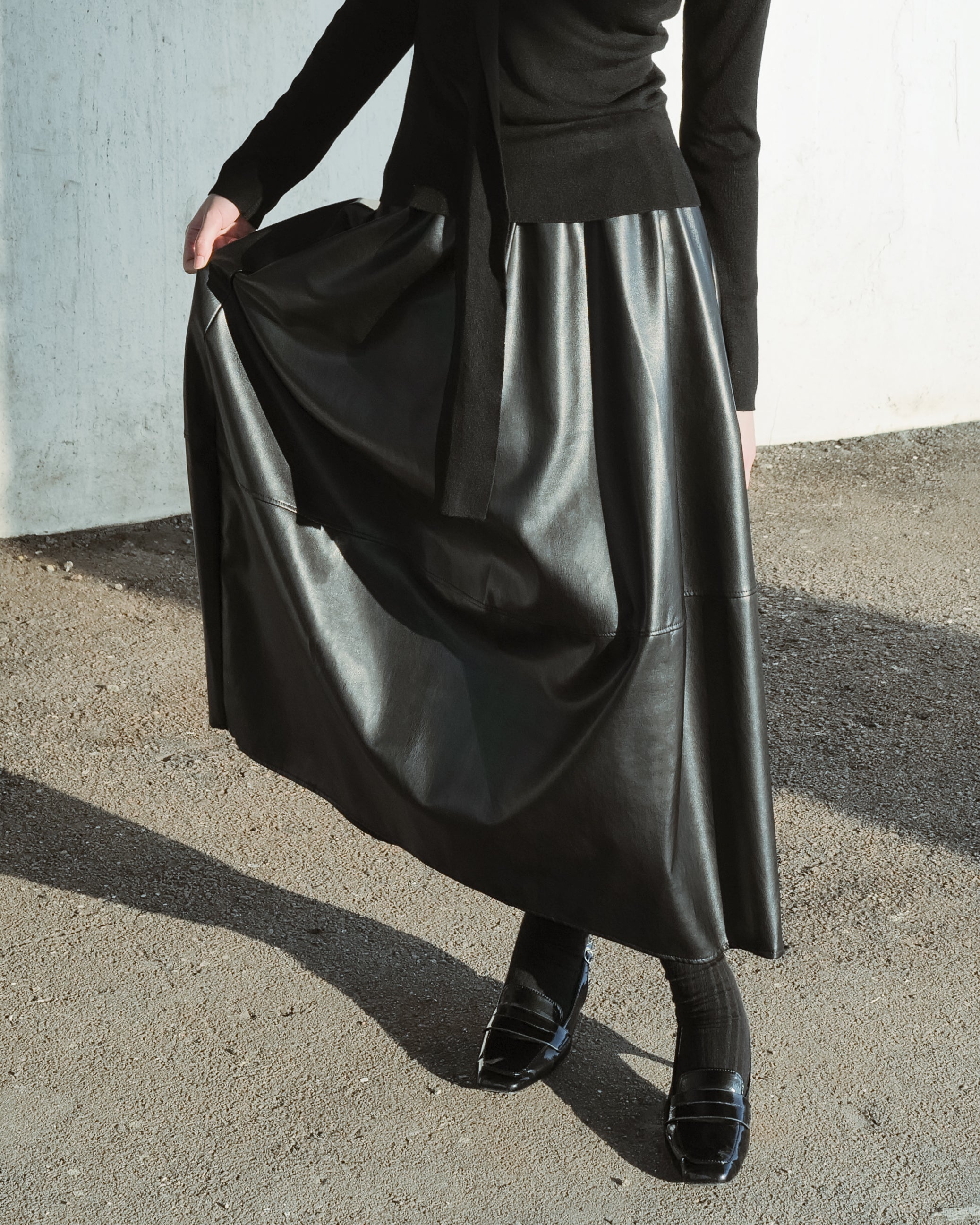 A-Line PU Skirt